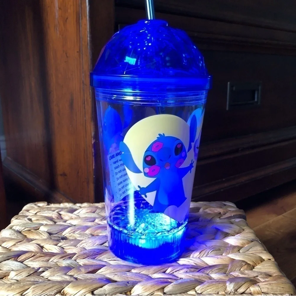 Disney's Stitch and Angels dome lid light-up tumbler